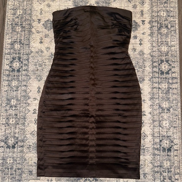 CALVIN KLEIN | WOMENS STRAPLESS DRESS | BURGUNDY | SIZE 2 - Picture 4 of 9